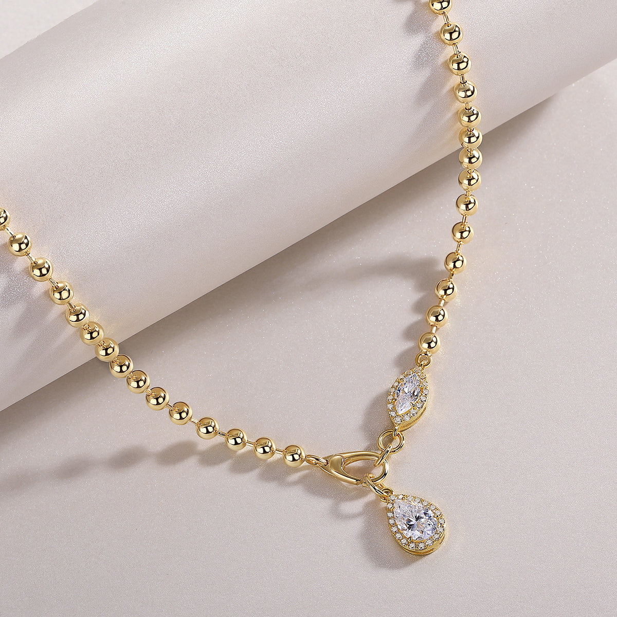 Fashionable Jewelry Pendant Set With Moissanite S925 Sterling Silver And Gold-plated Diamond, Moissanite Silver Jewelry