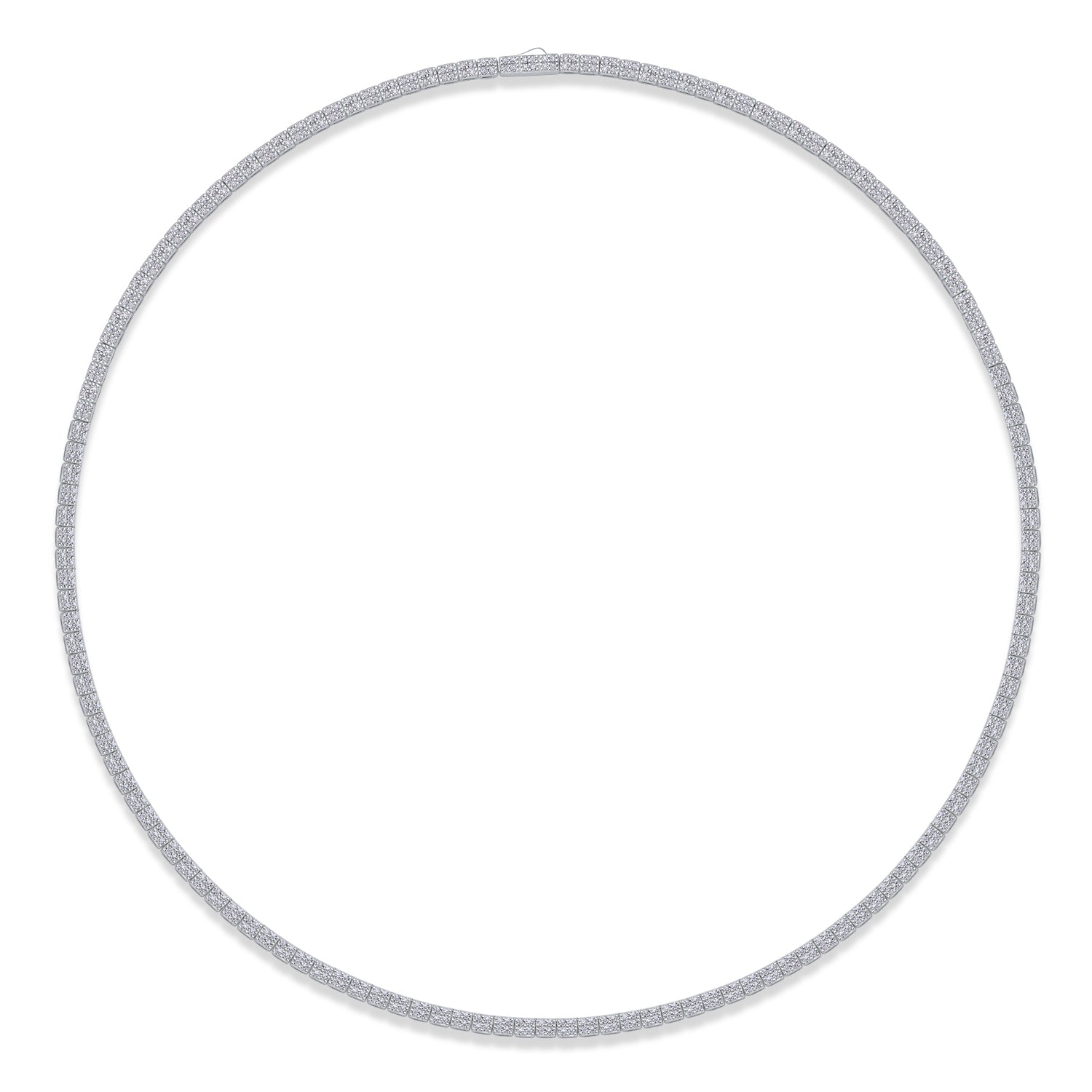 Fashion Set Moissanite Diamond S925 Silver Necklace Rivaling Natural Diamonds