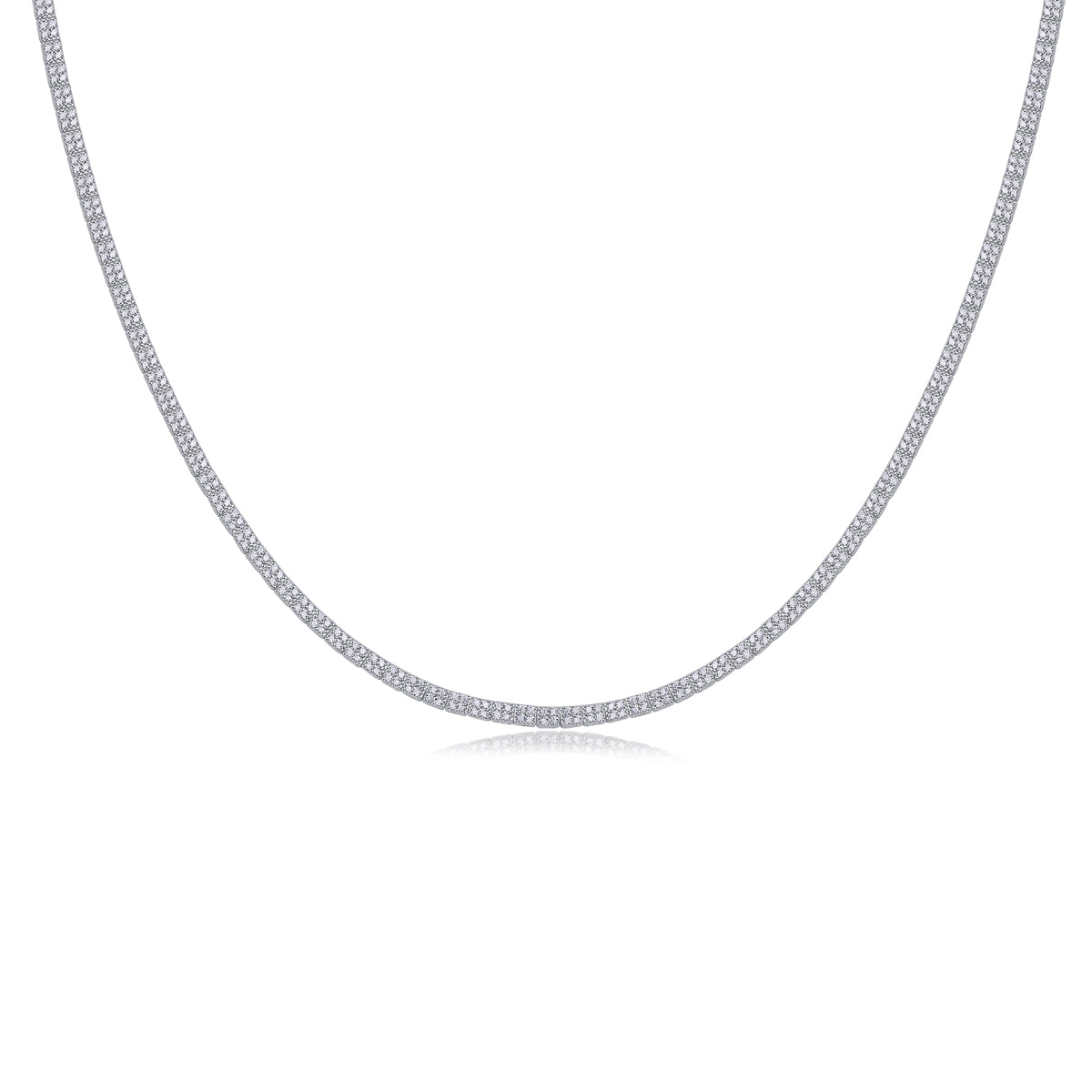 Fashion Set Moissanite Diamond S925 Silver Necklace Rivaling Natural Diamonds